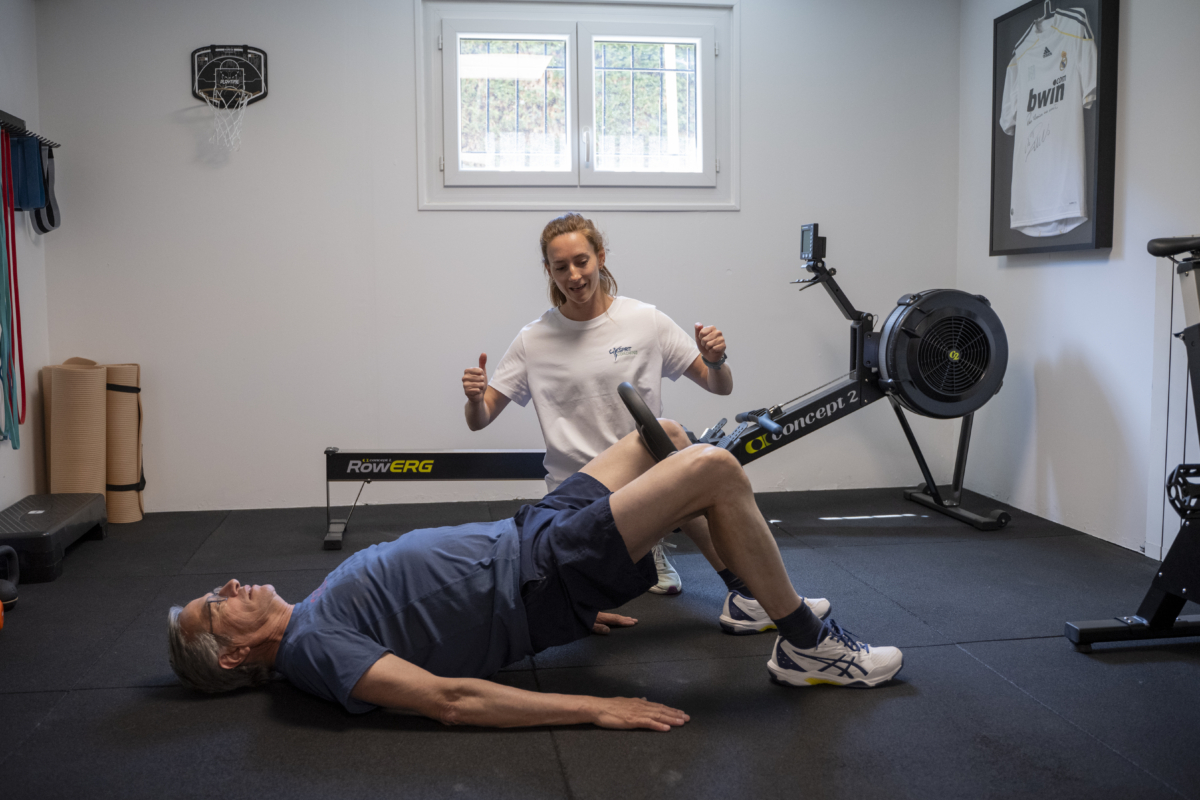 Pilates avec medicine-ball