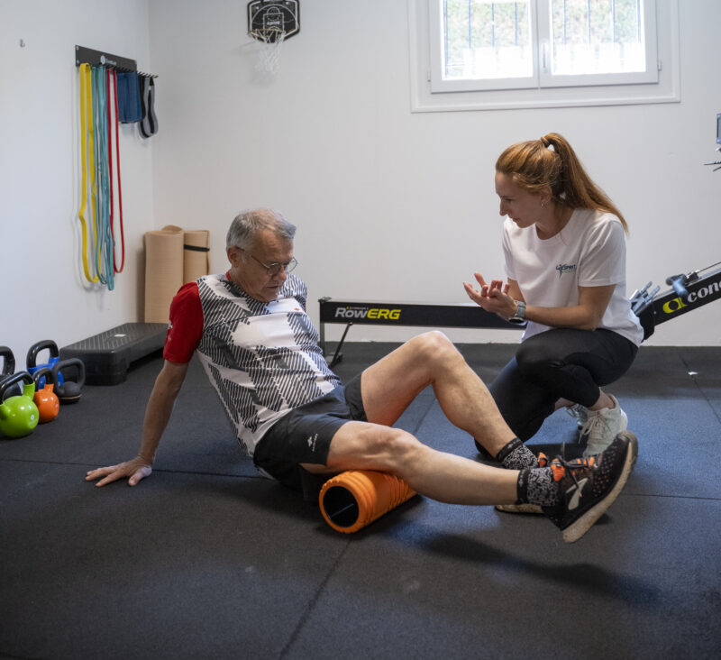 Séance de gym douce avec coach